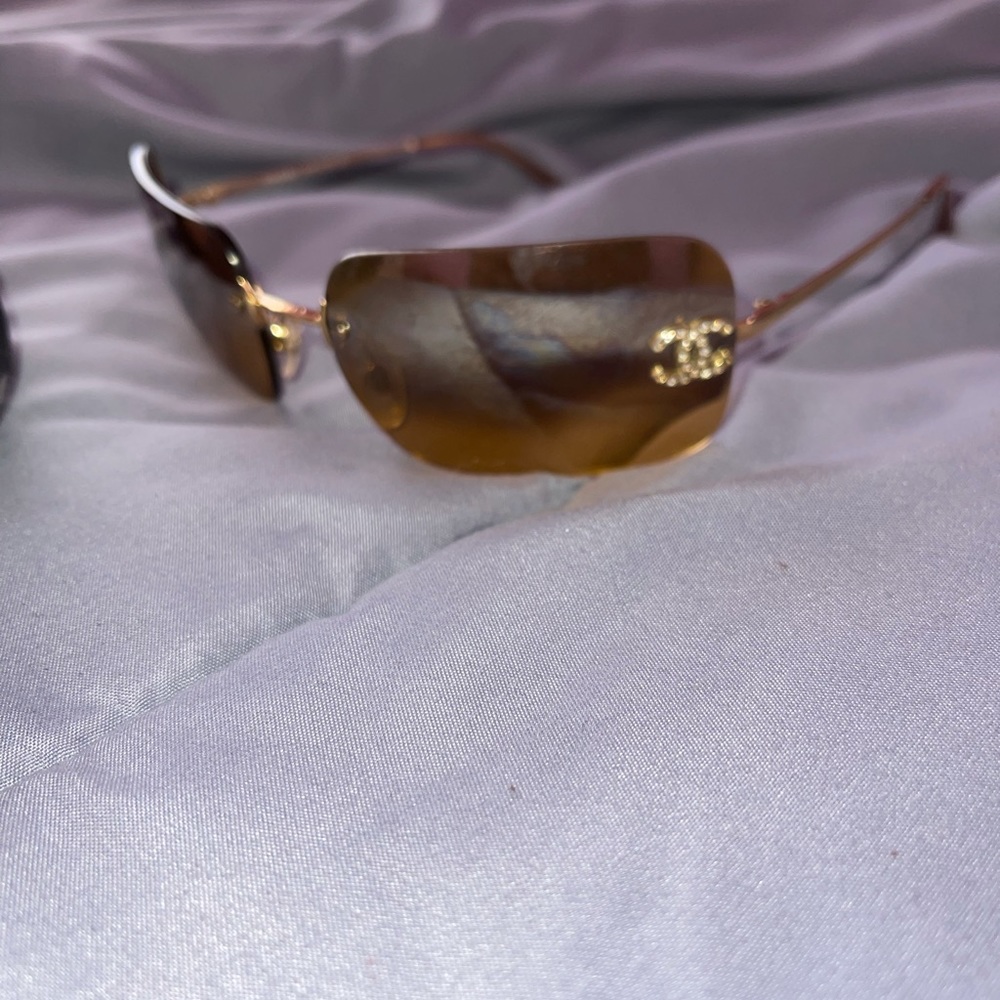 Chanel orange sunglasses